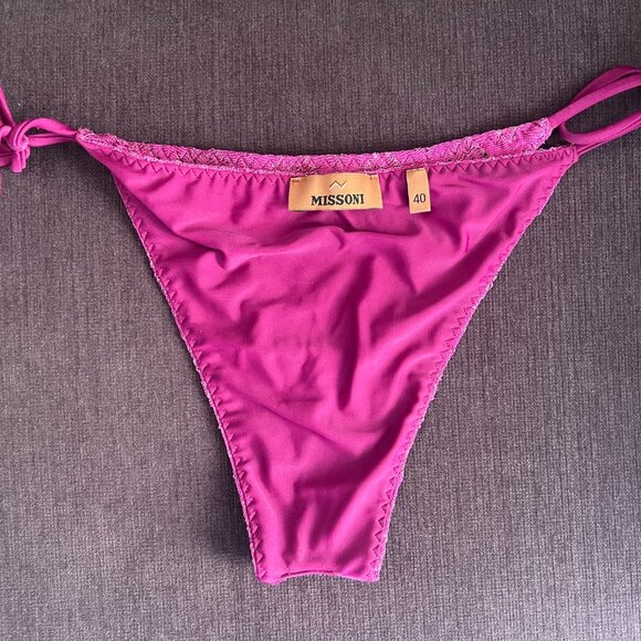 Missoni Zig Zag Lamé Viscose Bikini Bottoms - Picture 7 of 8